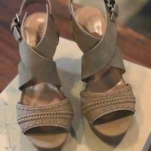 Beautiful medium brown wedges brand new